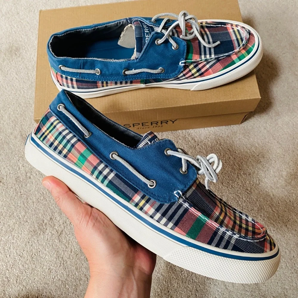 SPERRY TOP SIDER Men's Plaid Boat Shoes